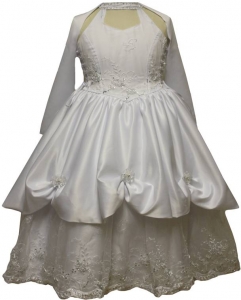 Girls Communion Design Scarf Dress